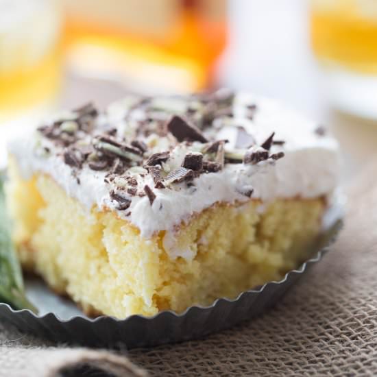 Mint Julep Poke Cake