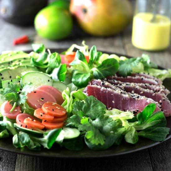 Sesame-Crusted Tuna Salad
