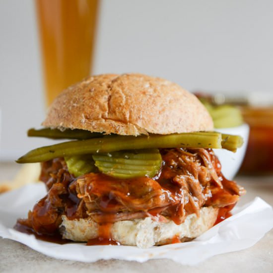 Saucy Pulled Pork Sandwiches