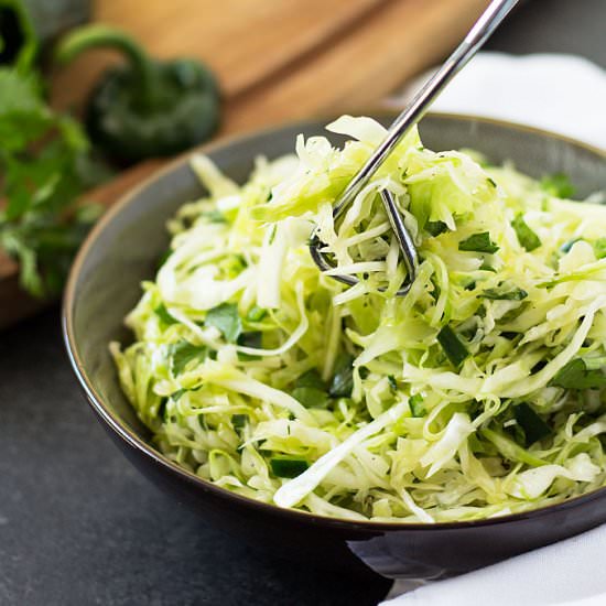 Cilantro Lime Poblano Slaw