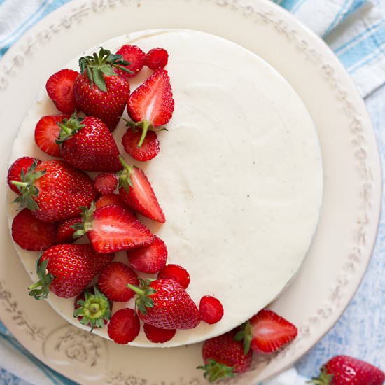 No Bake Vanilla Cheesecake