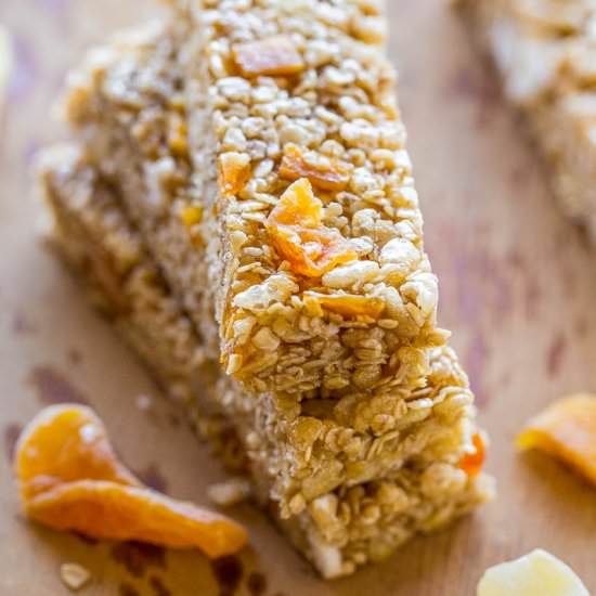No-Bake Tropical Granola Bars