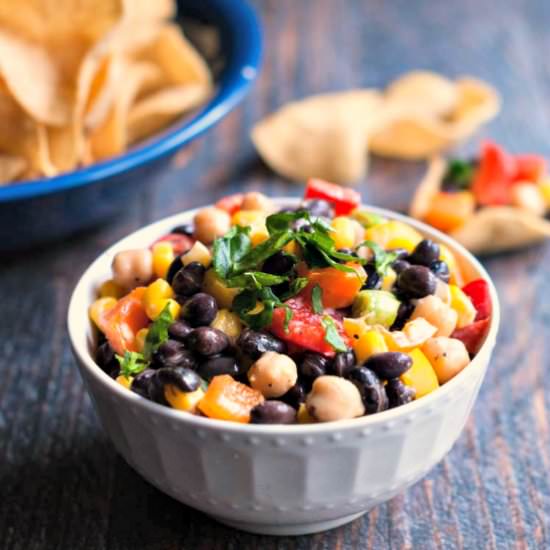 Easy Veggie & Bean Dip