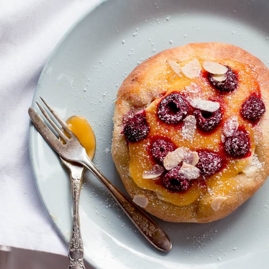 Lemon Curd & Raspberry Brioche