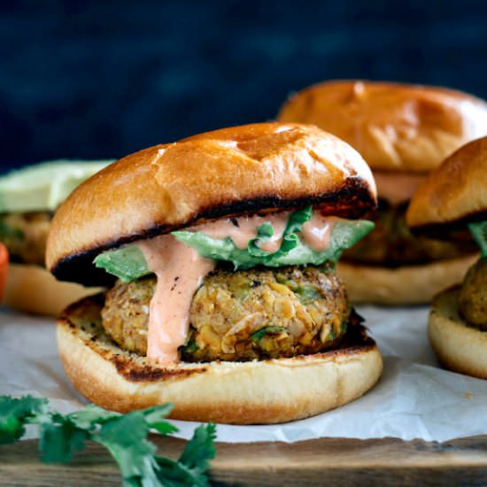 Cajun Chickpea Burgers