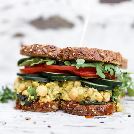 Smashed Chickpea Salad Sandwich