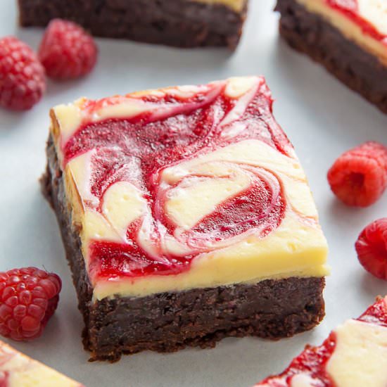 White Chocolate Raspberry Brownies