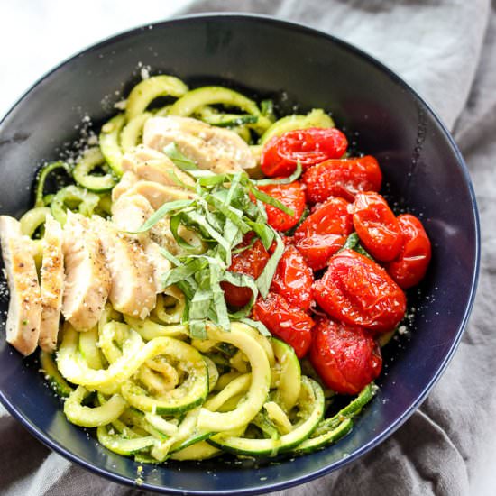 Zucchini Noodles w/ Roasted Tomato