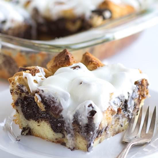 Cookies and Cream Bread Pudding