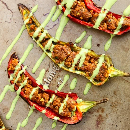 Stuffed Anaheim Peppers