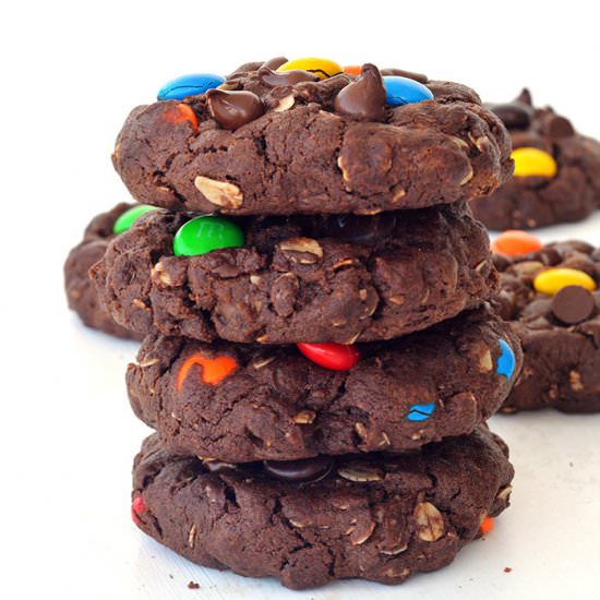 Chocolate Monster Cookies