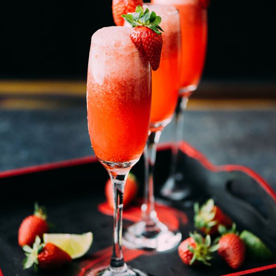 Strawberry Lime Champagne