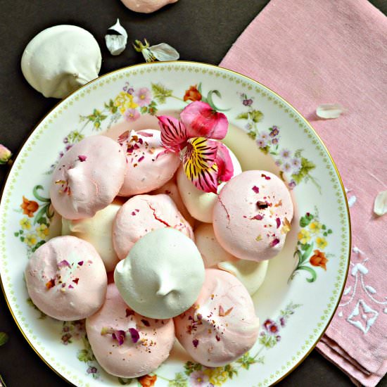 Rosewater Meringues