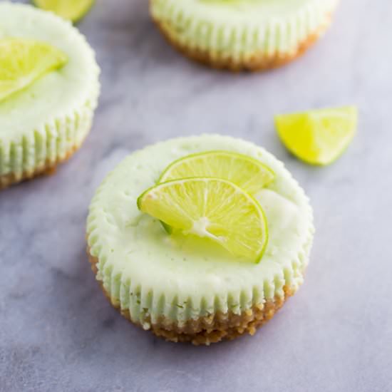 Greek Yogurt Key Lime Cheesecakes