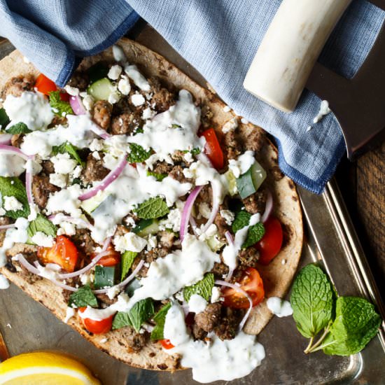 Mediterranean Lamb Flatbread