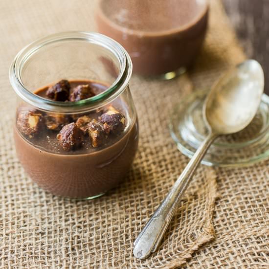 Nutella Panna Cotta Candied Walnuts