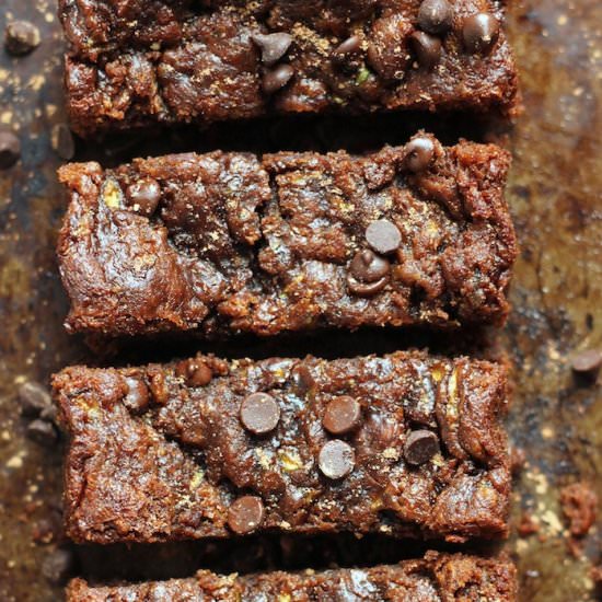 Peanut Butter Zucchini Brownies