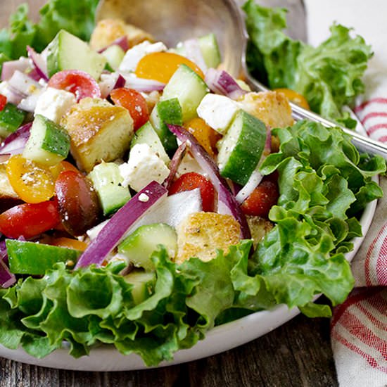 Greek-Inspired Panzanella Salad