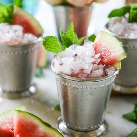 Fresh Watermelon Mint Juleps
