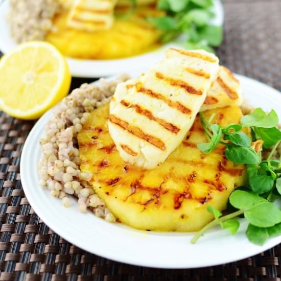 Buckwheat, Pineapple and Halloumi