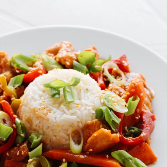 Asian Blood Orange Chicken