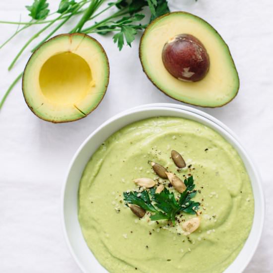 Avocado Asparagus Gazpacho