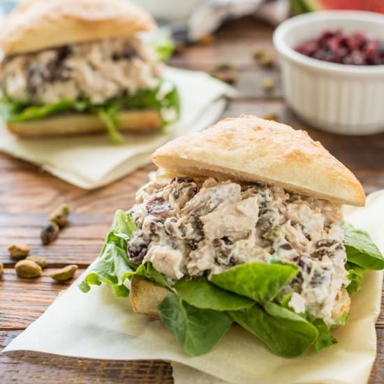 Cranberry Pistachio Chicken Salad