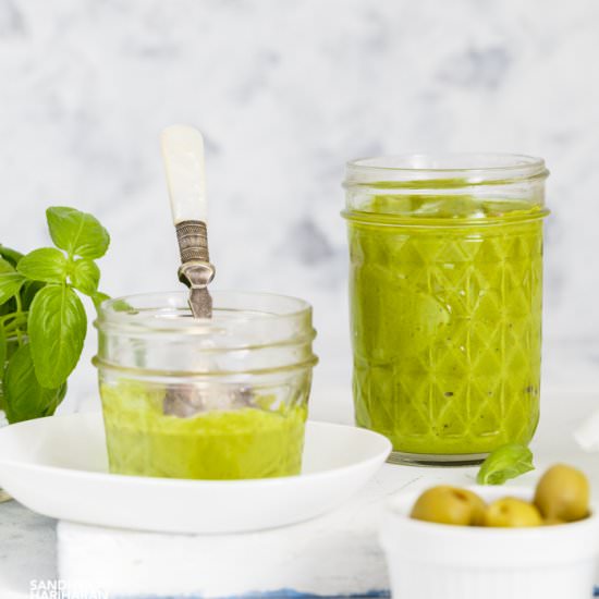 Basil Almond Pesto in 10 Minutes