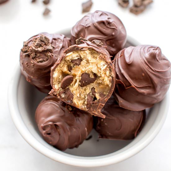 Chocolate Cookie Dough Truffles GF