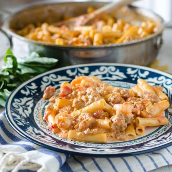 One Pot Vodka Pasta with Sausage