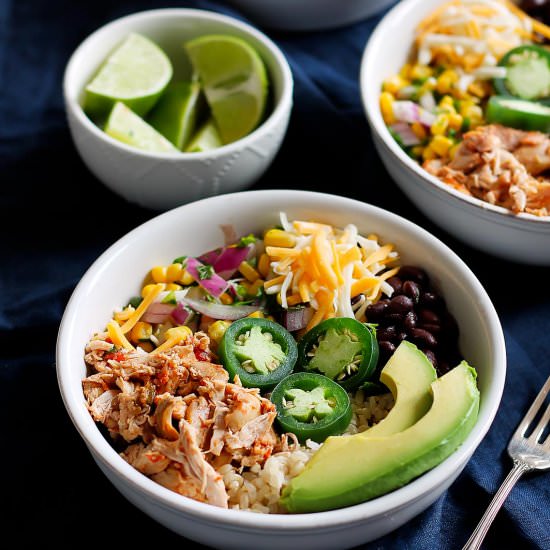 DIY Chicken Burrito Bowls