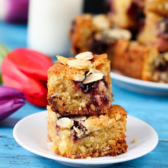Cherry and Almond Blondies