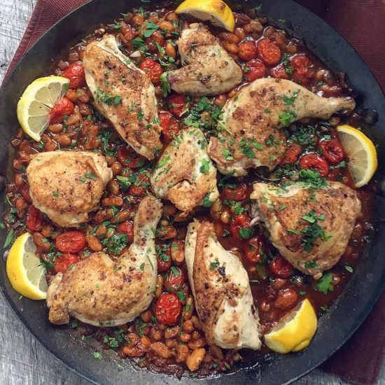 Harissa Chicken and Beans