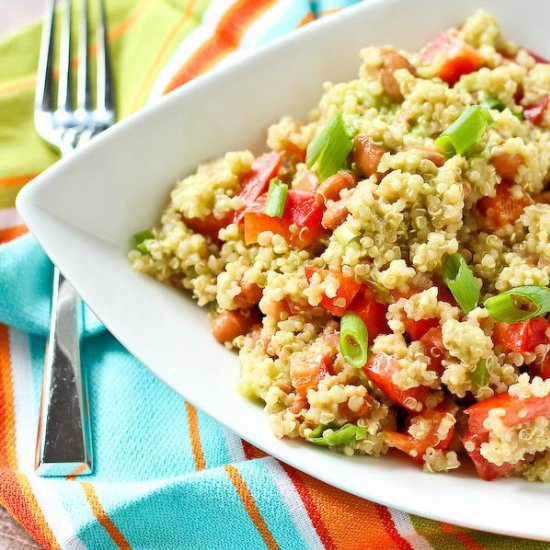 Quinoa Salad with Avocado Dressing