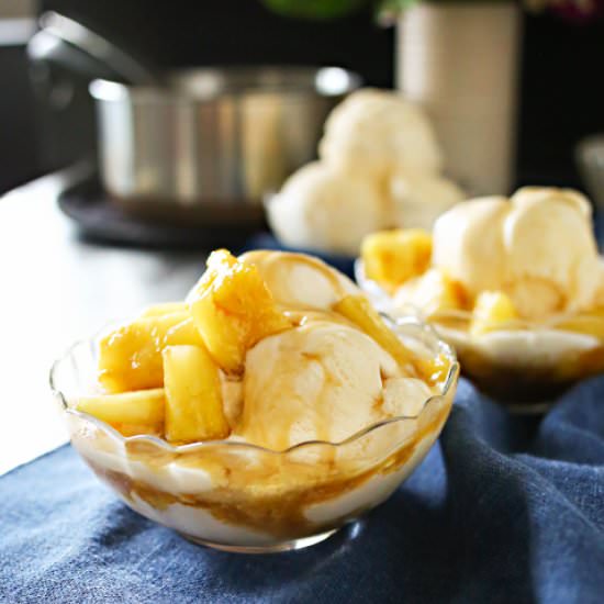 Brown Sugar Pineapple Sundae