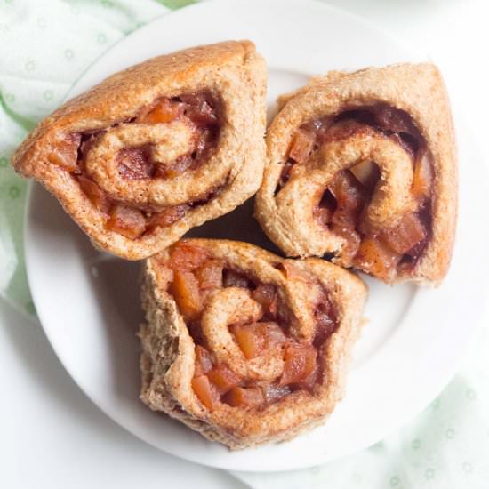 Whole Wheat Apple Pie Cinnamon Roll