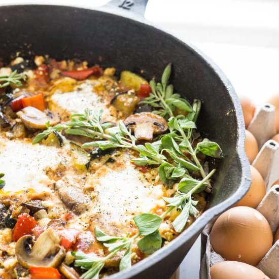 Ratatouille Baked Eggs (shakshouka)