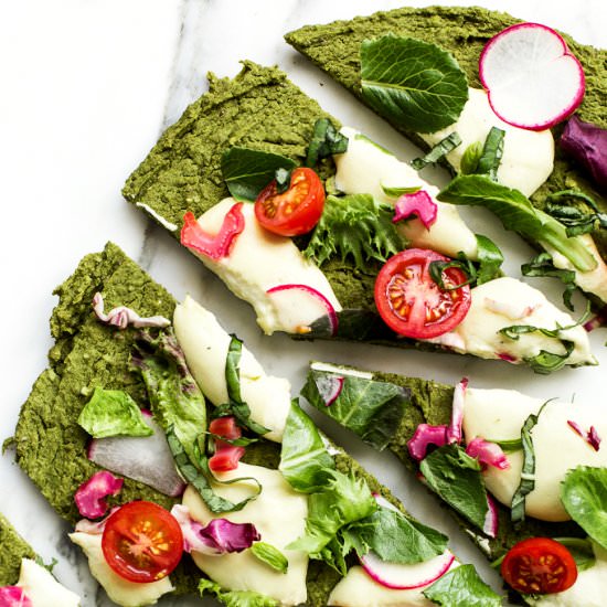 Split Pea + Spinach Pizza Crust