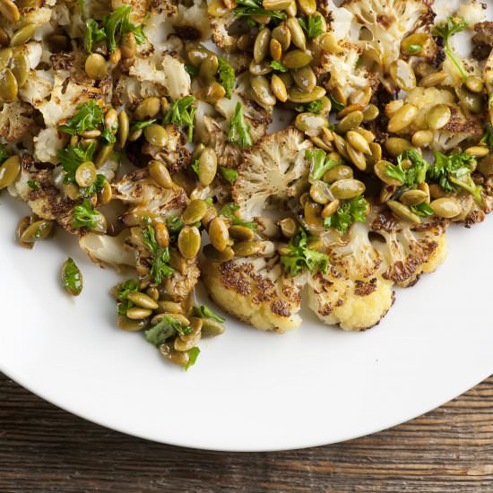 Cauliflower with Lime Butter Sauce