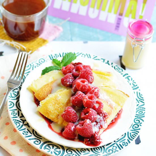 Raspberry Crepes