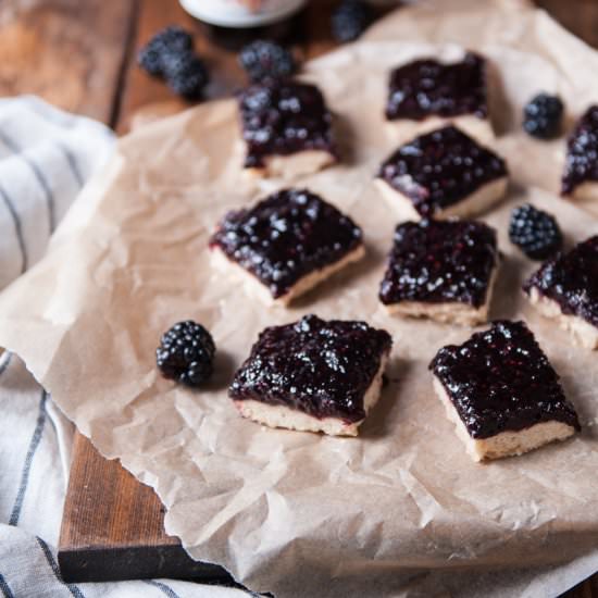 Shortbread Blackberry Beer Bars