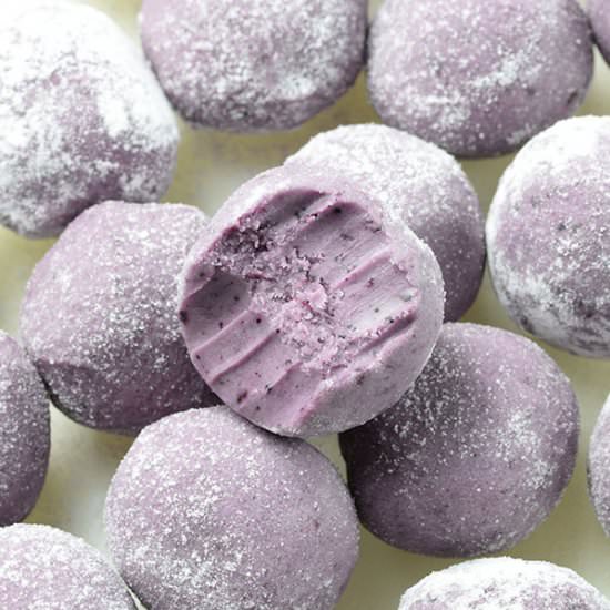 White Chocolate Blueberry Truffles