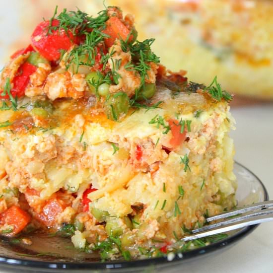 Hashbrown Lasagna with Chicken