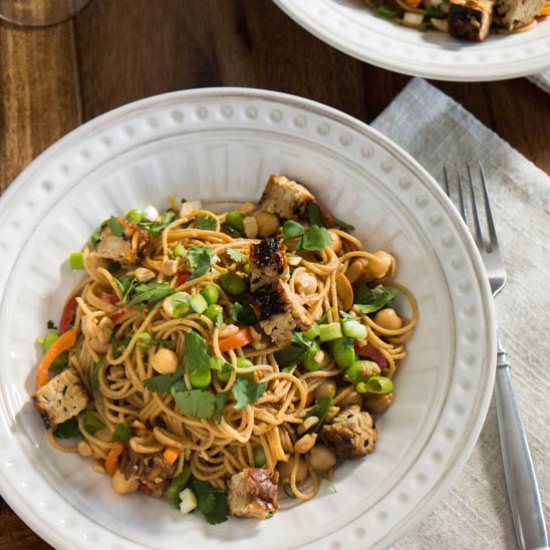 Spicy Sesame Noodles With Tempeh