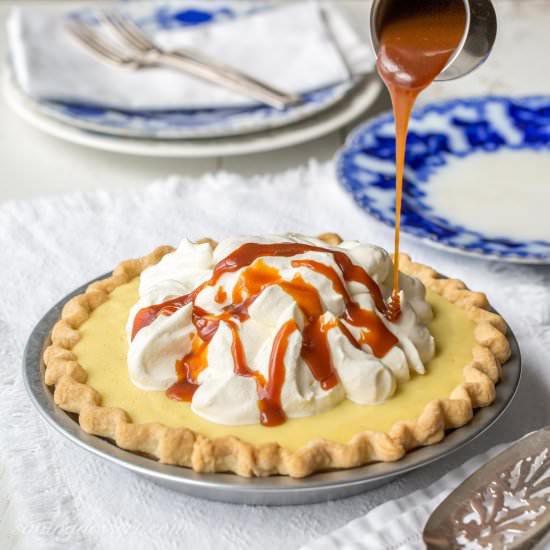 Vanilla Cream Caramel Pie