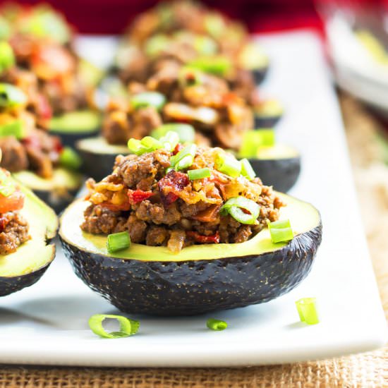 Beef Taco Stuffed Avocados