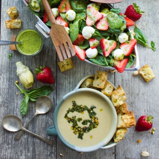 Spinach and Soup Brunch
