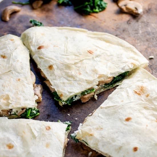 Mushroom & Goat Cheese Quesadillas