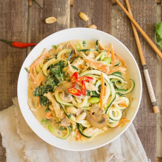 Creamy Chicken Zucchini Noodles