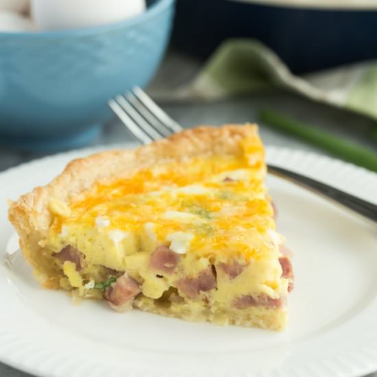 Puff Pastry Ham and Cheese Quiche